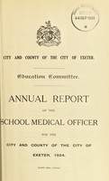 view [Report 1924] / Medical Officer of Health, Exeter City & County.