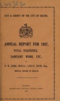 view [Report 1927] / School Medical Officer of Health, Exeter.