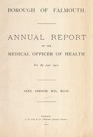 view [Report 1911] / Medical Officer of Health, Falmouth U.D.C. / Borough.