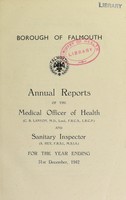 view [Report 1942] / Medical Officer of Health, Falmouth U.D.C. / Borough.