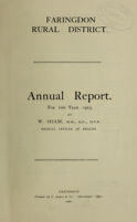 view [Report 1925] / Medical Officer of Health, Faringdon R.D.C.