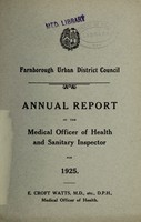 view [Report 1925] / Medical Officer of Health, Farnborough (Hampshire) U.D.C.