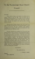 view [Report 1909] / Medical Officer of Health, Farnborough (Warwickshire) R.D.C.