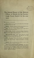 view [Report 1925] / Medical Officer of Health, Farnborough (Warwickshire) R.D.C.