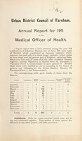 view [Report 1911] / Medical Officer of Health, Farnham U.D.C.