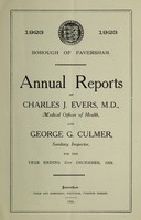 view [Report 1923] / Medical Officer of Health, Faversham Borough.