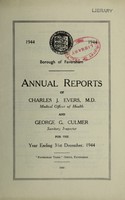 view [Report 1944] / Medical Officer of Health, Faversham Borough.