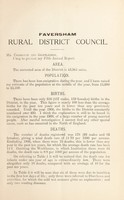 view [Report 1909] / Medical Officer of Health, Faversham (Union) R.D.C.