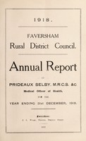 view [Report 1918] / Medical Officer of Health, Faversham (Union) R.D.C.