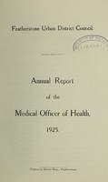 view [Report 1925] / Medical Officer of Health, Featherstone U.D.C.