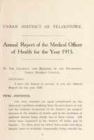 view [Report 1915] / Medical Officer of Health, Felixstowe U.D.C.