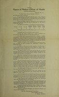 view [Report 1910] / Medical Officer of Health, Filey U.D.C.