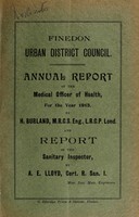 view [Report 1913] / Medical Officer of Health, Finedon U.D.C.