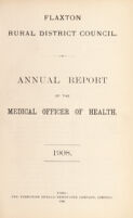 view [Report 1908] / Medical Officer of Health, Flaxton R.D.C.