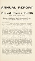 view [Report 1907] / Medical Officer of Health, Flockton U.D.C.