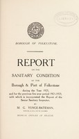 view [Report 1925] / Medical Officer of Health, Flockton U.D.C.