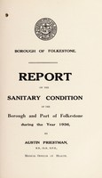 view [Report 1936] / Medical Officer of Health, Folkestone Borough & Port.