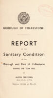 view [Report 1937] / Medical Officer of Health, Folkestone Borough & Port.