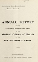 view [Report 1911] / Medical Officer of Health, Fordingbridge (Union) R.D.C.