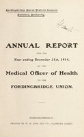 view [Report 1914] / Medical Officer of Health, Fordingbridge (Union) R.D.C.