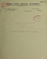 view [Report 1943] / Medical Officer of Health, Fowey Port Health Authority.