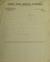 view [Report 1951] / Medical Officer of Health, Fowey Port Health Authority.