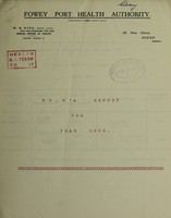 view [Report 1955] / Medical Officer of Health, Fowey Port Health Authority.