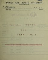 view [Report 1957] / Medical Officer of Health, Fowey Port Health Authority.