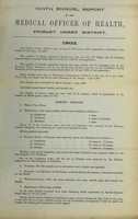 view [Report 1903] / Medical Officer of Health, Frimley U.D.C.