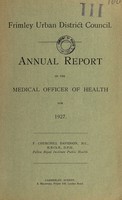 view [Report 1927] / Medical Officer of Health, Frimley U.D.C.