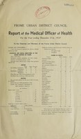 view [Report 1937] / Medical Officer of Health, Frome U.D.C.