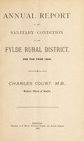 view [Report 1905] / Medical Officer of Health, Fylde R.D.C.