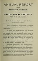 view [Report 1915] / Medical Officer of Health, Fylde R.D.C.