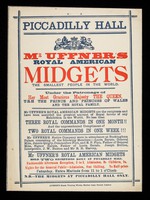 view Mr Uffner's Royal American Midgets : the smallest people in the world / Piccadilly Hall.