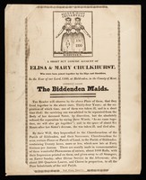 view A short but concise account of Elisa & Mary Chulkhurst, who were born joined together by the hips and shoulders, in the year of our Lord, 1100, at Biddenden, in the county of Kent : commonly called the Biddenden Maids.