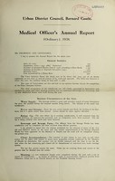 view [Report 1938] / Medical Officer of Health, Barnard Castle Local Board / U.D.C.