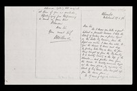 view Photocopy of letter (1896) from David Bruce in Ubombo, Zululand (South Africa) re theories re transmission of trypanosomiasis to game and domestic animals