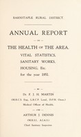 view [Report 1951] / Medical Officer of Health, Barnstaple (Union) R.D.C.