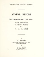 view [Report 1963] / Medical Officer of Health, Barnstaple (Union) R.D.C.