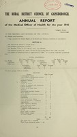 view [Report 1941] / Medical Officer of Health, Gainsborough R.D.C.