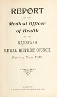 view [Report 1915] / Medical Officer of Health, Garstang (Union) R.D.C.