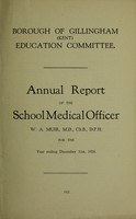 view [Report 1926] / School Medical Officer of Health, Gillingham (Kent) Borough.