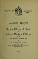 view [Report 1939] / School Medical Officer of Health, Gillingham (Kent) Borough.