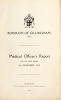 view [Report 1910] / Medical Officer of Health, Gillingham (Kent) Borough.