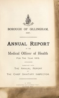 view [Report 1913] / Medical Officer of Health, Gillingham (Kent) Borough.