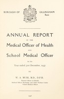 view [Report 1937] / Medical Officer of Health, Gillingham (Kent) Borough.