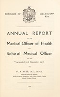 view [Report 1938] / Medical Officer of Health, Gillingham (Kent) Borough.