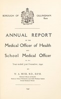 view [Report 1940] / Medical Officer of Health, Gillingham (Kent) Borough.