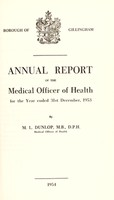 view [Report 1953] / Medical Officer of Health, Gillingham (Kent) Borough.