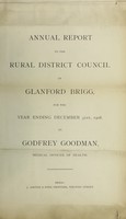 view [Report 1908] / Medical Officer of Health, Glanford Brigg (Union) R.D.C.